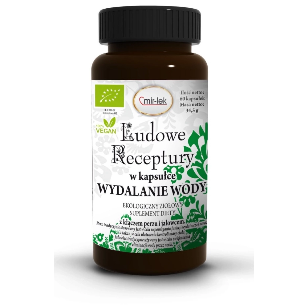 KAPSUŁKI NA WYDALANIE WODY BIO (60 szt.) 30,6 g - MIR-LEK (LUDOWE RECEPTURY)